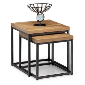 Julian Bowen Oak Furniture Brooklyn Nesting Lamp Tables Julian Bowen Oak Furniture Brooklyn Nesting Lamp Tables