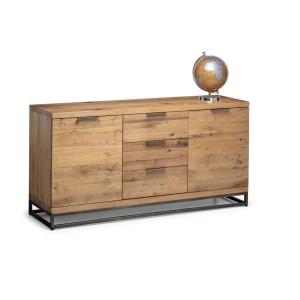 Julian Bowen Oak Furniture Brooklyn 3 Drawer 2 Door Sideboard Julian Bowen Oak Furniture Brooklyn 3 Drawer 2 Door Sideboard