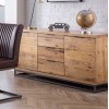 Julian Bowen Oak Furniture Brooklyn 3 Drawer 2 Door Sideboard