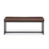 Julian Bowen Oak Furniture Brooklyn Upholstered Bench BRO009