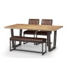 Julian Bowen Oak Furniture Brooklyn Upholstered Bench BRO009