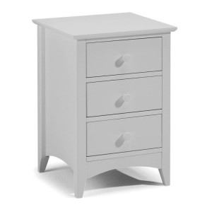 Julian Bowen Dove Grey Painted Furniture Cameo 3 Drawer BedsideTable Julian Bowen Dove Grey Painted Furniture Cameo 3 Drawer BedsideTable