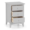 Julian Bowen Dove Grey Painted Furniture Cameo 3 Drawer BedsideTable