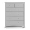 Julian Bowen Painted Furniture Cameo Dove Grey 4 Over 2 Drawer Chest