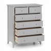 Julian Bowen Painted Furniture Cameo Dove Grey 4 Over 2 Drawer Chest