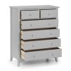 Julian Bowen Painted Furniture Cameo Dove Grey 4 Over 2 Drawer Chest