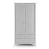 Julian Bowen Painted Furniture Cameo Dove Grey 2 Door 3 Drawer Wardrobe