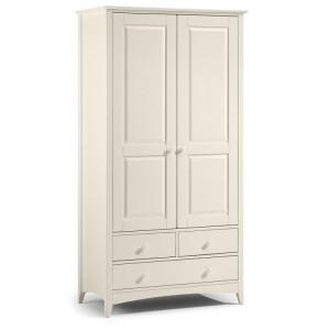 Julian Bowen Painted Furniture Cameo White 2 Door 3 Drawer Wardrobe Julian Bowen Painted Furniture Cameo White 2 Door 3 Drawer Wardrobe