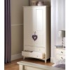 Julian Bowen Painted Furniture Cameo White 2 Door 3 Drawer Wardrobe