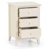 Julian Bowen Painted Furniture Cameo White 3 Drawer Bedside