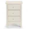 Julian Bowen Painted Furniture Cameo White 3 Drawer Bedside