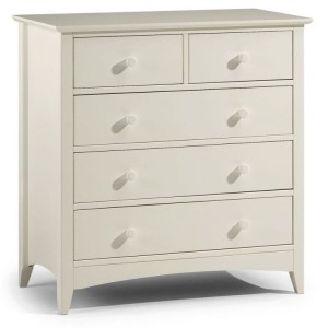Julian Bowen Painted Furniture Cameo White 3 Over 2 Drawer Chest Julian Bowen Painted Furniture Cameo White 3 Over 2 Drawer Chest