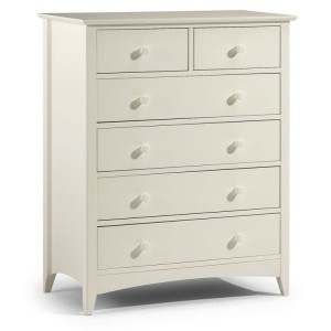 Julian Bowen Painted Furniture Cameo White 4 Over 2 Drawer Chest Julian Bowen Painted Furniture Cameo White 4 Over 2 Drawer Chest