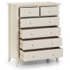 Julian Bowen Painted Furniture Cameo White 4 Over 2 Drawer Chest