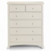 Julian Bowen Painted Furniture Cameo White 4 Over 2 Drawer Chest