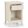 Julian Bowen Painted Furniture Cameo White 1 Drawer Bedside