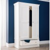 Julian Bowen Painted Furniture Clermont 2 Door 1 Drawer Wardrobe