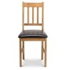 Julian Bowen Solid Oak Furniture Coxmoor 3 Slat Dining Chair Pair