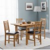 Julian Bowen Solid Oak Furniture Coxmoor 3 Slat Dining Chair Pair