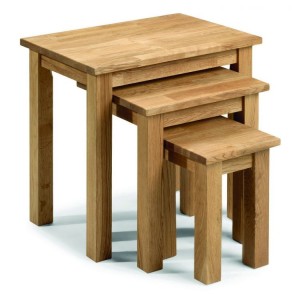Julian Bowen Solid Oak Furniture Coxmoor Nest of Tables Julian Bowen Solid Oak Furniture Coxmoor Nest of Tables