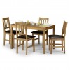 Julian Bowen Solid Oak Furniture Coxmoor 3 Slat Dining Chair Pair