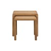 Julian Bowen Oak Furniture Curve Nest of Tables