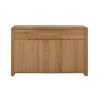 Julian Bowen Oak Furniture Curve 3 Drawer 3 Door Sideboard