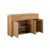 Julian Bowen Oak Furniture Curve 3 Drawer 3 Door Sideboard