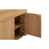 Julian Bowen Oak Furniture Curve 3 Drawer 3 Door Sideboard