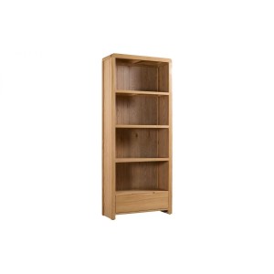 Julian Bowen Oak Furniture Curve Tall Bookcase Julian Bowen Oak Furniture Curve Tall Bookcase