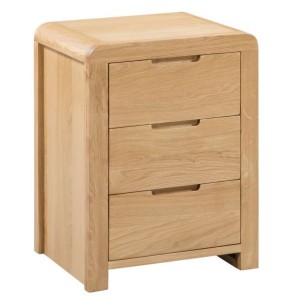 Julian Bowen Oak Furniture Curve 3 Drawer Bedside Julian Bowen Oak Furniture Curve 3 Drawer Bedside