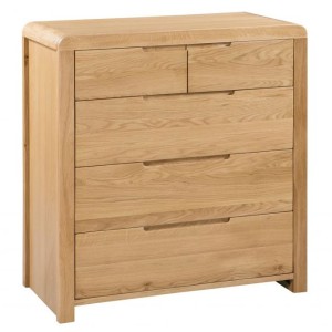 Julian Bowen Oak Furniture Curve 3 Over 2 Drawer Chest Julian Bowen Oak Furniture Curve 3 Over 2 Drawer Chest