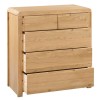 Julian Bowen Oak Furniture Curve 3 Over 2 Drawer Chest