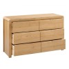 Julian Bowen Oak Furniture Curve 6 Drawer Wide Chest