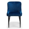 Julian Bowen Luxe Blue Velvet Dining Chair Pair