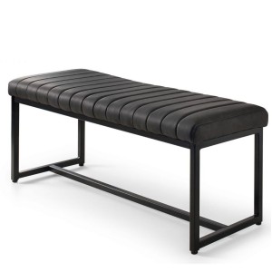 Julian Bowen Soho Black Faux Leather Bench Julian Bowen Soho Black Faux Leather Bench SOH002