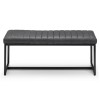 Julian Bowen Soho Black Faux Leather Bench SOH002