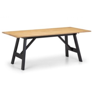 Julian Bowen Hockley 190cm Black Dining Table Julian Bowen Hockley 190cm Black Dining Table