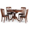 Julian Bowen Canterbury Round to Oval Mahogany Extending Dining Table