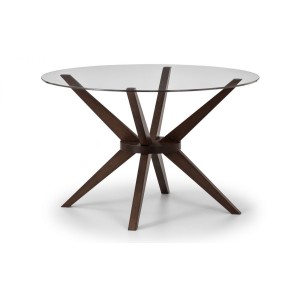 Julian Bowen Chelsea 120cm Round Glass Top Dining Table Julian Bowen Chelsea 120cm Round Glass Top Dining Table