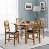 Julian Bowen Solid Oak Furniture Coxmoor Extending Dining Table