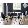 Julian Bowen Metal and Glass Enzo 120cm Compact Dining Table