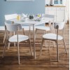 Julian Bowen Casa White and Oak 90cm Dining Table