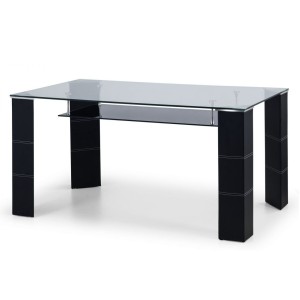 Julian Bowen Greenwich 150cm Glass Top Dining Table