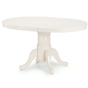 Julian Bowen Stanmore Round to Oval Ivory Extending Dining Table