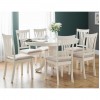 Julian Bowen Stanmore Round to Oval Ivory Extending Dining Table