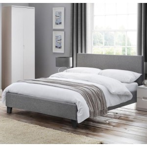 Julian Bowen Furniture Rialto Grey Fabric Double 4ft6 Bed Julian Bowen Furniture Rialto Grey Fabric Double 4ft6 Bed