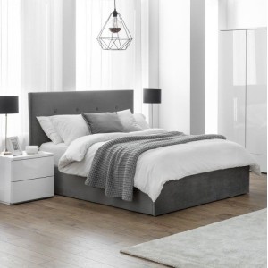 Julian Bowen Furniture Shoreditch Fabric Double 4ft6 Bed with Lift-Up Storage Julian Bowen Furniture Shoreditch Fabric Double 4ft6 Bed with Lift-Up Storage