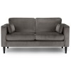 Julian Bowen Hayward Furniture Elephant Grey Velvet 2 Seater Sofa HAY002