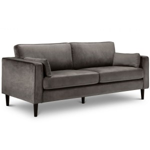 Julian Bowen Hayward Furniture Elephant Grey Velvet 3 Seater Sofa Julian Bowen Hayward Furniture Elephant Grey Velvet 3 Seater Sofa HAY003